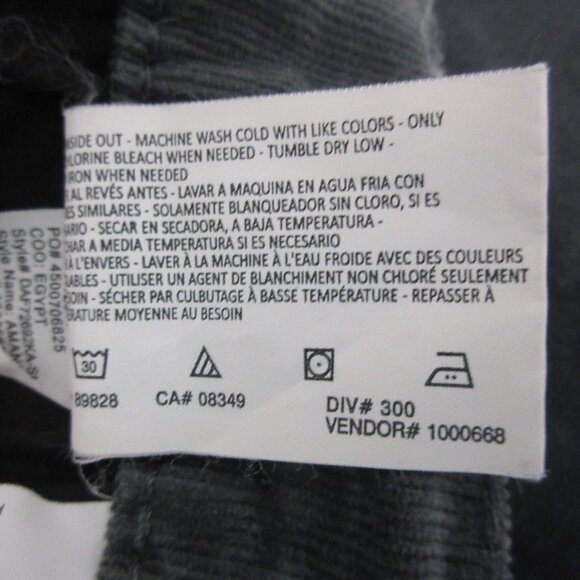 Gloria Vanderbilt Womens Pants Sz8 Average 5-Pocket Gray Corduroy Cotton Stretch - Picture 5 of 8